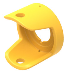 Protective collar, plastic, for emergency stop pushbutton, 84-906