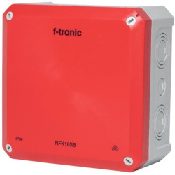 Puszka instalacyjna natynkowa NFK18 180x180x93mm bezhalogenowa hermetyczna IP66 czerwona do lamp awaryjnych NEPTUN Compact F-TRO