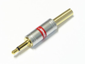 Wtyk JACK 3.5mm mono złocony chromowany 4mm