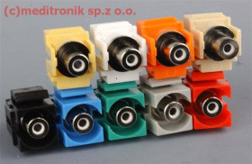 Moduł keystone RCA gniazdo na gniazdo kolor czarny