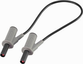 VOLTCRAFT MSB-501 Przewód pomiarowy bezpieczny złącze męskie, lamelkowe 4 mm złącze męskie, lamelkowe 4 mm 25.00 cm czar