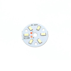Moduł LED 3W, 9-11V, 6x LED 5630, 300-350lm, fi32mm, biały 6000K