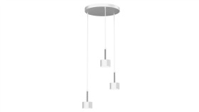 Lampa Wisząca Arena White/Silver 3Xgx53 Mlp7780 Milagro