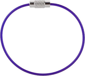 Linka do Kluczy - fiolet - Zawieszka - Brelok Stalowy zakręcany - 15cm