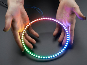 Adafruit NeoPixel 1/4 60 Ring - 5050 RGB LED w/ Integrated Drivers