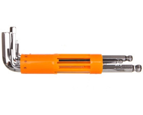 Klucze sześciokątne długie kuliste 2.5-10 mm 09-523 /zestaw 8 szt./