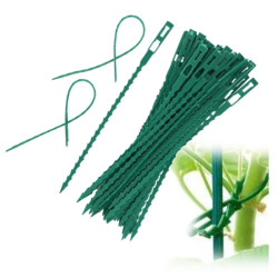 Opaska ogrodowa regulowana - 17,5cm - 50szt - wielokrotnego użytku