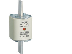 Wkładka bezpiecznikowa nożowa NH2 wskaźnik podwójny uchwyt nieizolowany gTr 180A 400VAC LNH20180M4T HAGER