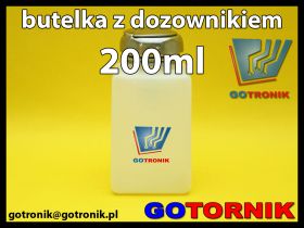 Butelka z tworzywa HDPE z dozownikiem 200ml