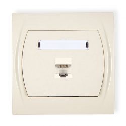 Gniazdo komputerowe pojedyncze 1xRJ45, kat. 5e, 8-stykowy