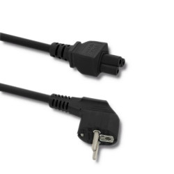 Qoltec Kabel zasilający IEC C5/SCHUKO koniczynka 3x0.75mm² 1.4m