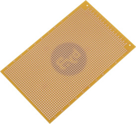 Circuit board, 100 x 160 mm, pitch 2.5 mm, single sided, FR1 hard paper, Cu 35 µm, BYB-3-11H6066