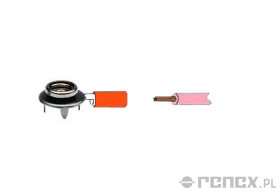 Zatrzask żeński/terminal zaciskowy (10 mm) na przewód 22-16 AWG