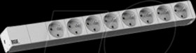 333.819 Power strip, 8 x Type E - CEE 7/5, grey