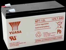 NP7-12L YUASA AGM battery, 7 Ah, 12 V, VdS, Faston 6.3 mm