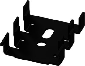 Finger shaped heatsink, (L x W x H) 33 x 25.4 x 8 mm, 18 K/W, black anodized, 10034958