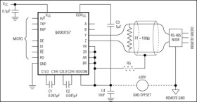 High CMRR RS-485 Transceiver with ±50V Isolation