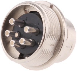 Złącze wielostykowe przemysłowe 5-pinowe M16, panelowe Wtyczka binder