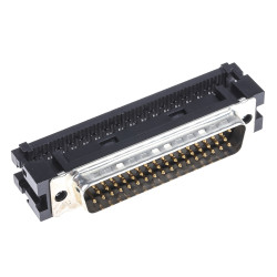 Złącze D-Sub 50-pinowe Męski Kąt Proste Montaż na kablu raster 2.76mm Złoto na niklu