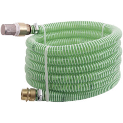 TIP 30906 Drain Hose 25mm 4m Green Anti-Kink Brass-Valve 1&quot; Pumps