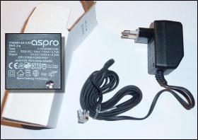 Zasilacz 9V AC 240mA wtyk tel. 6PIN (prąd zmienny)