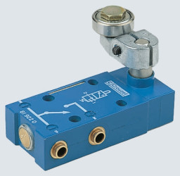 Zawór regulacyjny pneumatyczny 2/2 z przełącznikiem pokrętnym Crouzet 2.5mm 2/2 portowy