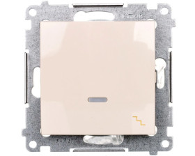 Simon 54 Łącznik schodowy z podświetleniem kremowy DW6AL.01/41