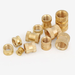 M3 Brass Knurled Insert Nut - 10 pcs