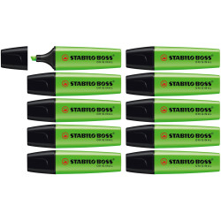STABILO 70/33 Highlighter BOSS ORIGINAL Pack of 10 Green