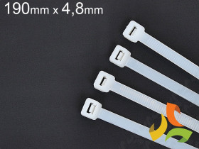 OPASKA KABLOWA BIAŁA (100szt) 190x4,8mm