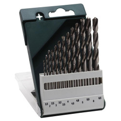 Bosch 2607018361 Twist Drill Set HSS-G DIN 338 Straight Shank 1 - 10mm 19-pcs