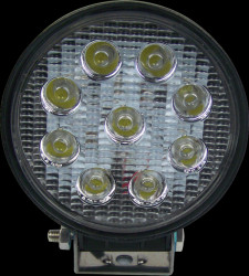 20213 LED spotlight, 9x 3 W, 1890 lm, 10 - 30 V, black, round