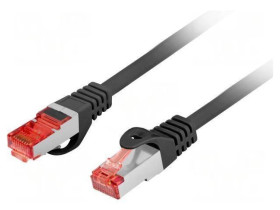 PCF6-10CU-1500-BK Patch cord S/FTP Cat: 6 RJ45 wtyk z obu stron linka Cu 15m
