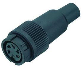 Jack, 2 pole, solder connection, bayonet locking, straight, 99 0602 02 02