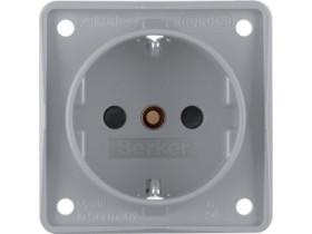Integro Flow Gniazdo schuko z podwyższoną ochroną styków szary 941952506 HAGER