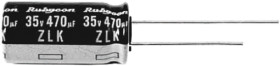 Kondensator 330μF 35V dc Radialny, Otwór przelotowy Rubycon roztaw: 5mm 10 (Dia.) x 16mm