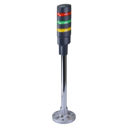 LD6A-3PQB-RGY Red/Green/Yellow Stack Light LED Tower Pole Mount 24VAC/DC IDEC