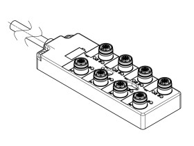 Skrzynka czujnika porty: 8 M12 kabel: 15m