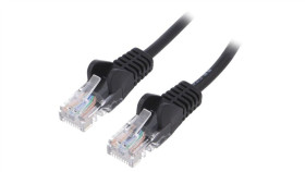 U/Utp5-Cca-300Bk Patch Cord U/Utp 5E Linka Cca Pvc Czarny 30M 27Awg