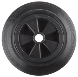 Kółko do wózka, Lite, Guma, Czarny, obc.: 200kg, śred.: 200mm, szer.: 50mm