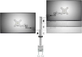 SpeaKa Professional Uchwyt do monitora, stołowy SP-5986112 2 Wyświetlacz 33,0 cm (13") - 68,6 cm (27") szary z regulowan