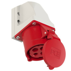 Gniazdo siłowe stałe 32A 400V 3P+Z mała obudowa IP44 124-6k PCE