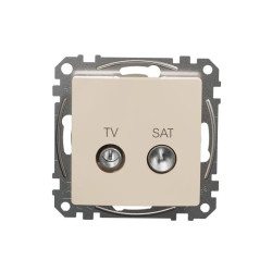 Gniazdo TV/SAT przelotowe (10dB), beżowy, Sedna Design i Elements SDD112478S