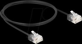 80371 Patch cable Cat.6 UTP Ultra Slim 1 m black