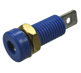 Gniazdo banan 4mm 24.244.5 Amass niebieskie