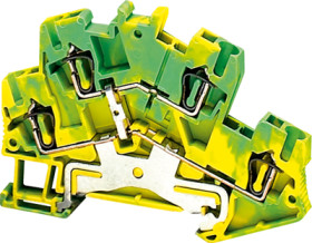 Ground terminal, 4 pole, 1.5-50 mm², clamping points: 2, gray, screw connection, 125 A, NSYTRR24DPE