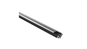 Profil R01 Narożny Czarny + Klosz Czarny 1M