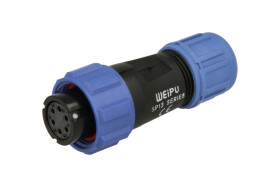 Gniazdo; SP1310/S6I-N; 6 torów; lutowany; 0,75mm2; 4-6,5mm; SP13; na przewód; IP68; 5A; 125V; Weipu; RoHS