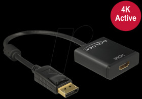 62607 Displayport 1.2 plug > HDMI socket, black