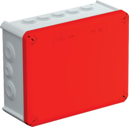 Cable junction box, 225 x 173 x 86 mm, no. of entries: 16, 25 mm², gray/red, IP66, 2007657
